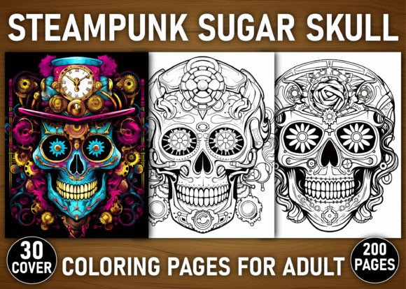 200 Steampunk Sugar Skull Coloring Pages: A Creative Toolkit