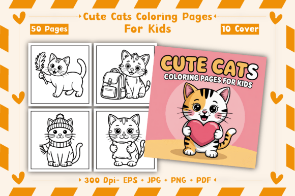 50 Cute Cats Coloring Pages for Kids: A Creative Review