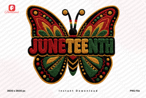 African Juneteenth Plush Butterfly PNG: A Design Asset for Meaningful Projects