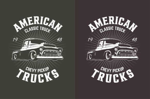 American Chevy Truck Vector T-Shirt: Bold Vintage Style