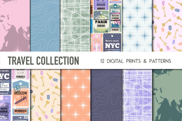 Capturing the Journey: Design with Travel Digital Scrapbook Paper