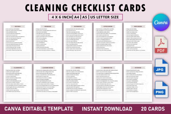Cleaning Checklist Cards: Your Ultimate Organizing Toolkit