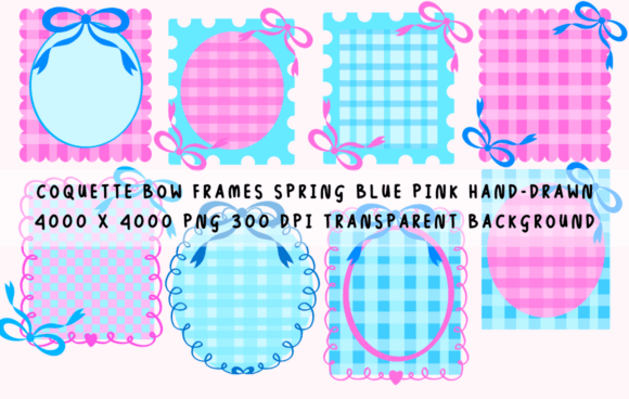 Coquette Bow Frames Spring Blue Pink: A Designer's Guide