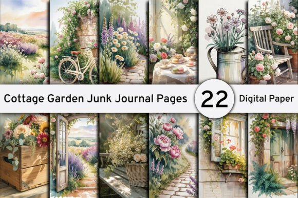 Cottage Garden Junk Journal Backgrounds: A Designer's Secret Weapon