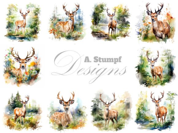Deer in Summer Watercolor Paintings: A Creative Toolkit