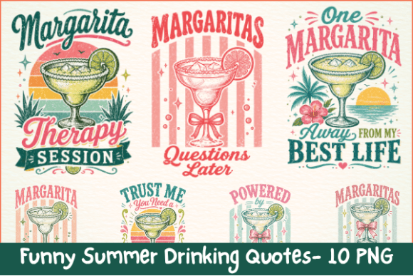 Funny Summer Drinking Quotes: 10 PNG Designs for Summer Fun