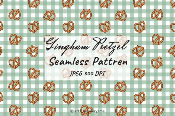 Green Gingham Pretzel Seamless Pattern: A Rustic Design Essential