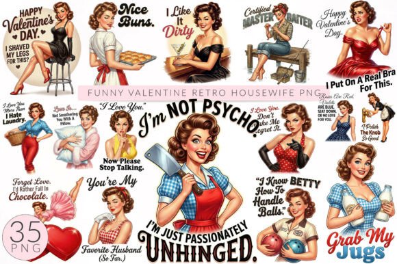 Huge Valentine Sarcastic Retro Housewife: A Font with Attitude