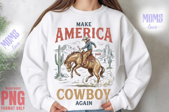 Make America Cowboy Again PNG: Bold Western Design