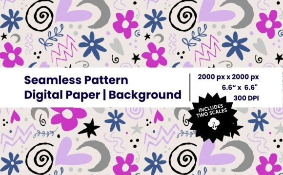 Unleash Creative Energy with an Abstract Doodle Seamless Pattern